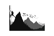 Rock Climbing Silhouette Bundle, an Object Graphic by Designs_River (Thumbnail 7 of 16)