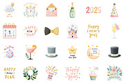 Happy New Year Clipart, an Illustration by Sublimation Artist (Thumbnail 2 of 6)