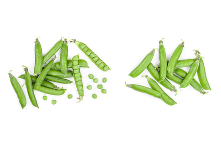 Fresh green pea pod isolated on, a Food & Drink Photo by NataPhoto
