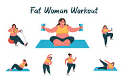 Fat Woman Workout, a Healthcare Illustration by Art Zooted (Thumbnail 1 of 3)