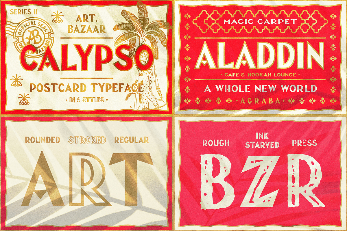 Calypso | Vintage Postcard Font, a Sans Serif Font by Artifact Bazaar (Photo 4 of 4)