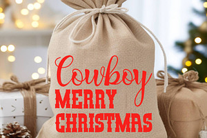 Cowboy Santa Sublimation PNG, JPG