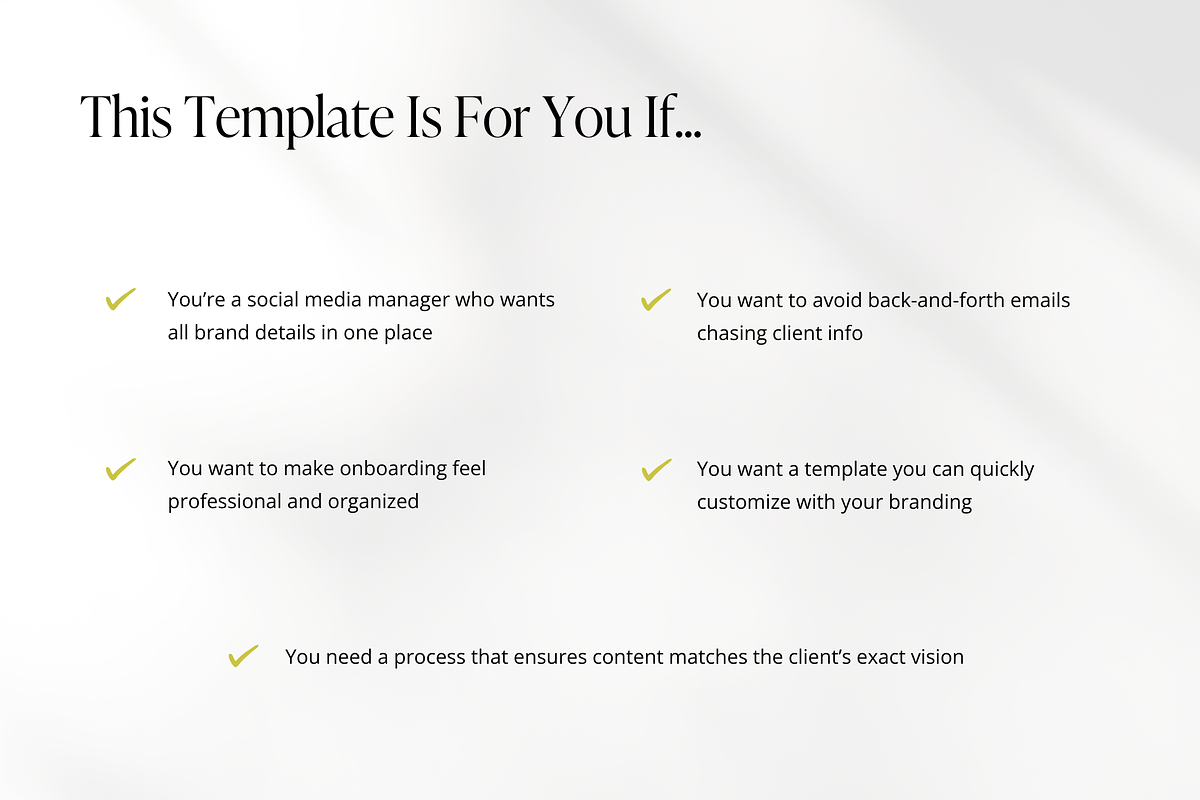 Client Intake Questionnaire Template for Social Media Managers | Editable Onboarding Form preview 6