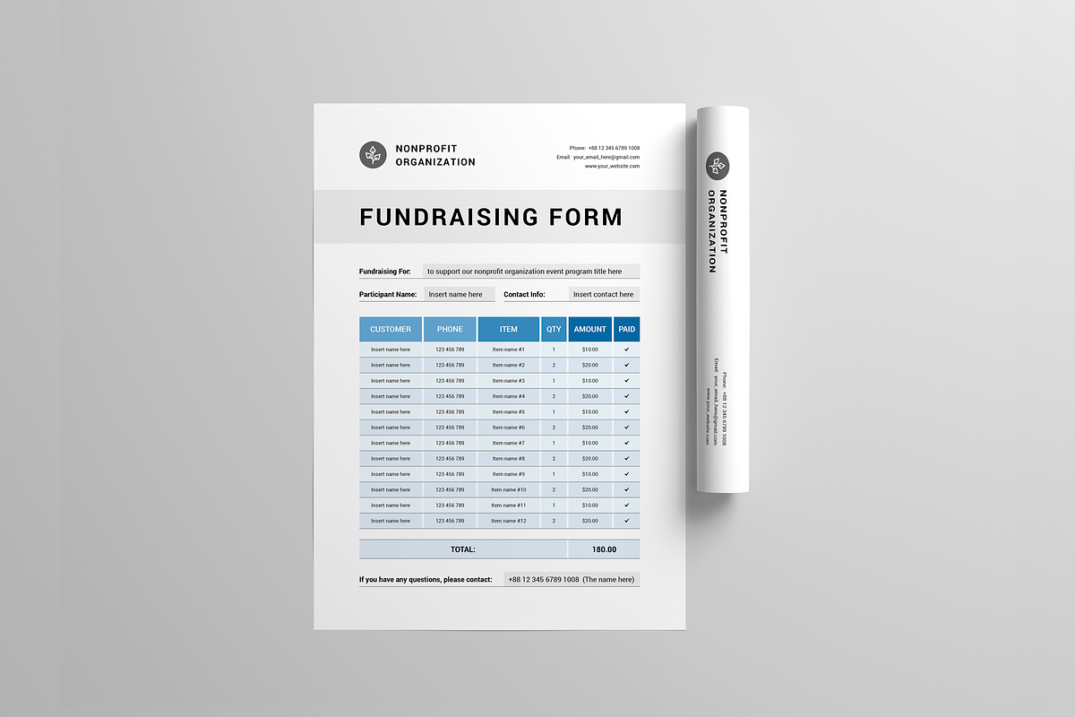 Fundraising Form, a Stationery Template by Leaflove (Photo 4 of 5)