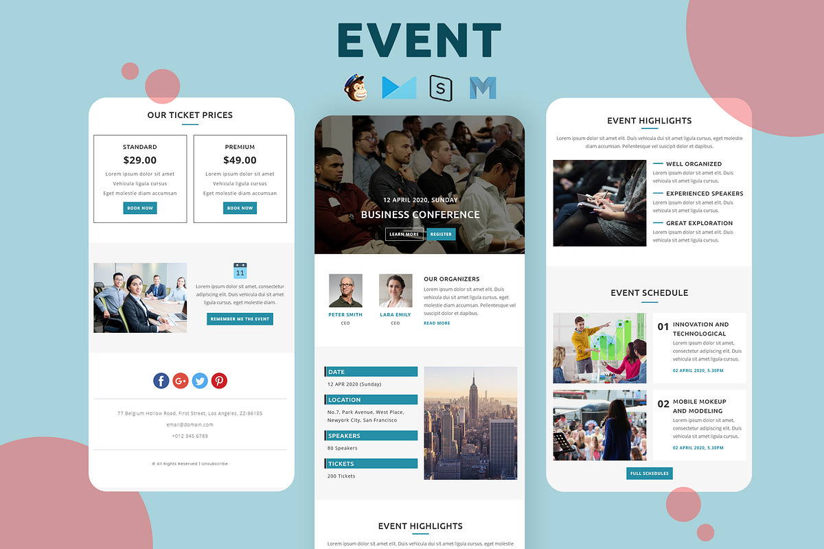 Events - Email Template, an Email Template by Pennyblack Templates