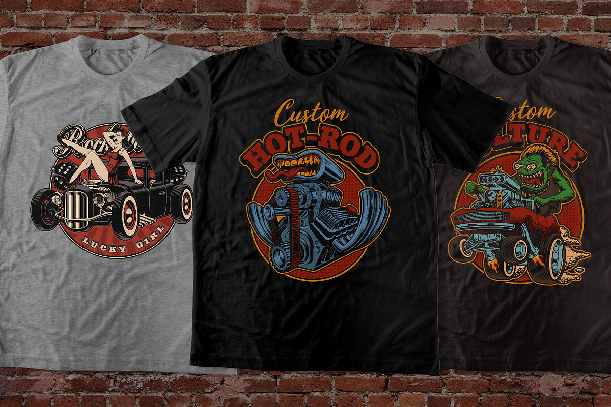 100 T-shirt Designs Bundle, an Illustration by Harry Kasyanov (Photo 10 of 37)