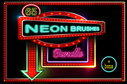 65 Neon brushes bundle., a Brush Add-On by redstudio (Thumbnail 1 of 4)