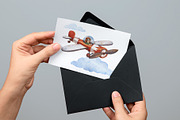 Aviators - Watercolor Clipart Set, a Texture Illustration by Mashamashastu (Thumbnail 13 of 13)
