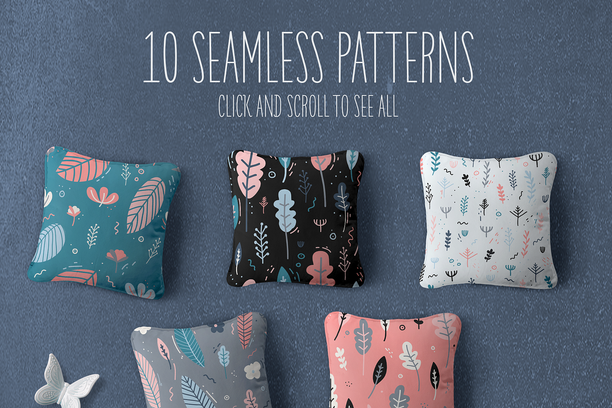 Gentle Garden Patterns & Elements, a Pattern Graphic by Uniyok (Photo 2 of 7)