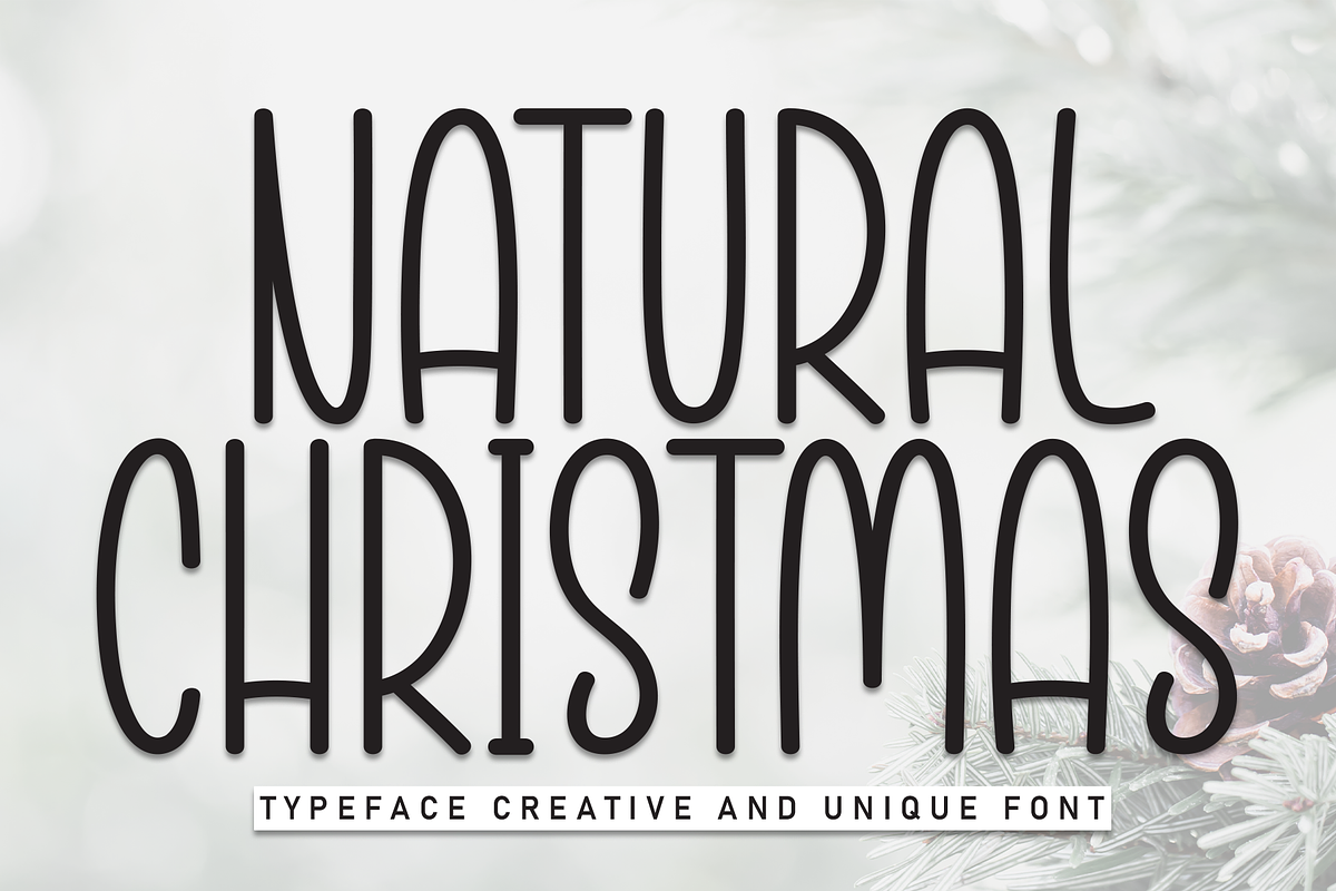 Natural Christmas | Script Font, a Script Font by Scratchones (Photo 1 of 8)