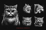 10 Bundle Dark Art Cats Gothic, an Illustration by Morspective (Thumbnail 5 of 7)
