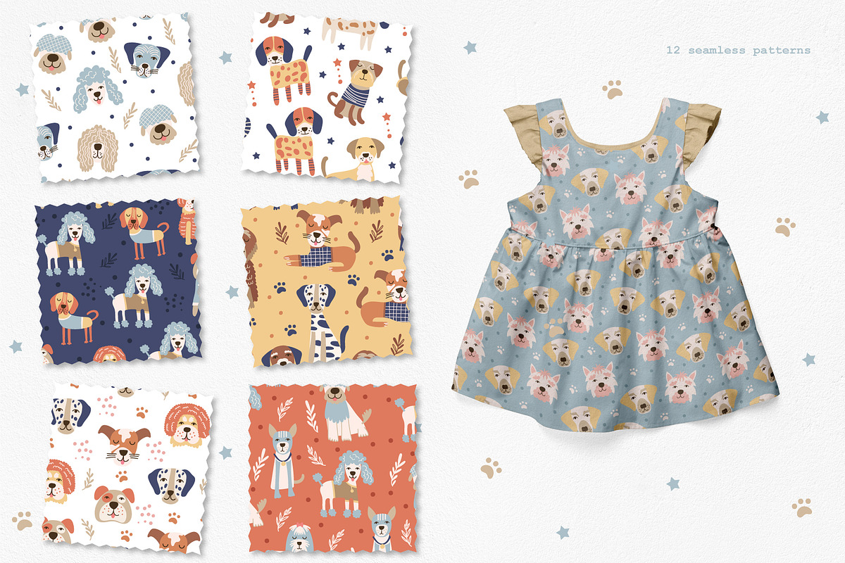 Dogs Seamless Pattern Collection., a Pattern Graphic by DearLetters (Photo 4 of 5)