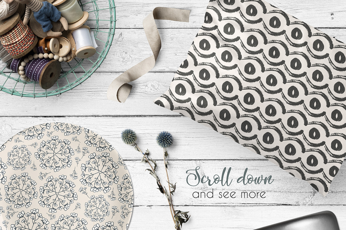Farmhouse essentials and florals, a Pattern Graphic by Cozy pattern shop (Photo 5 of 11)