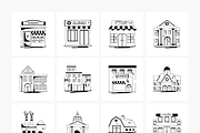 Flat Buildings Icons, a Duotone Icon by Prosymbols (Thumbnail 8 of 8)