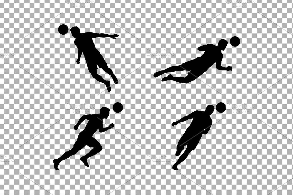 Soccer Player Silhouette Vector Pack, an Object Graphic by Artonix (Photo 3 of 3)