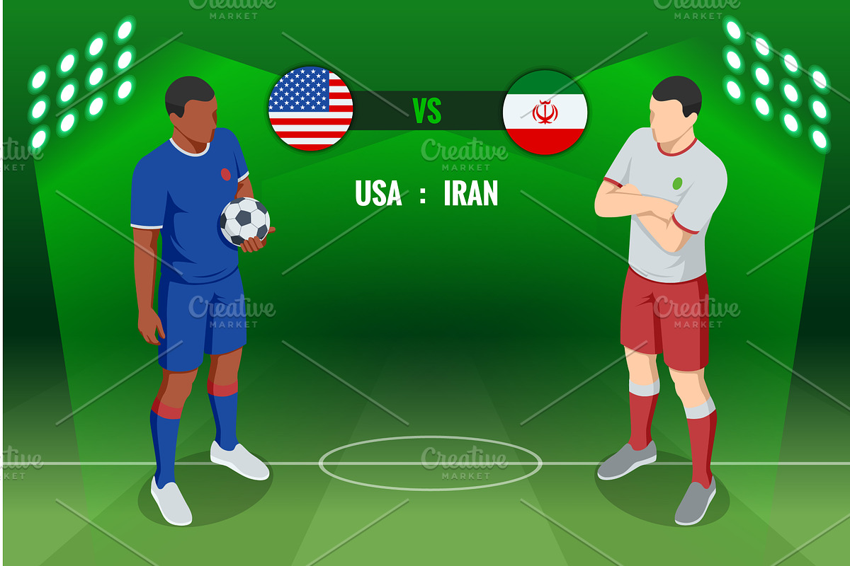 Isometric football match scene with, a Sport Illustration by Golden Sikorka