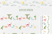 Cute dinosaurs|watercolor collection, an Animal Illustration by Navenzeles (Thumbnail 9 of 12)