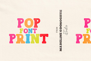 Pop Print Retro Display Font