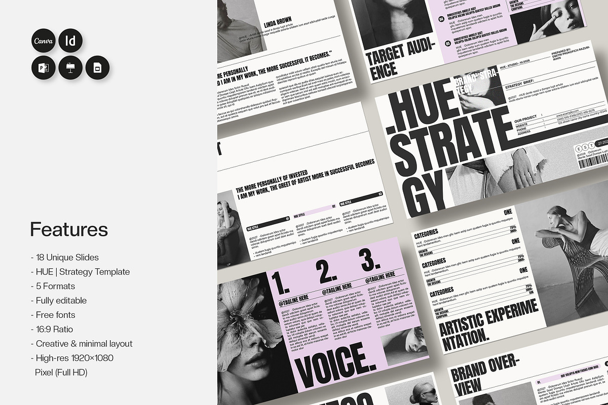 HUE | Strategy Presentation Canva, a Presentation Template by SlideStock (Photo 3 of 10)