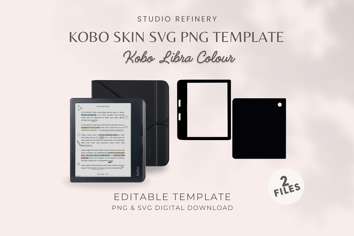 Kobo Libra Colour Skin SVG PNG, an Object Graphic by STUDIO REFINERY (Photo 1 of 5)