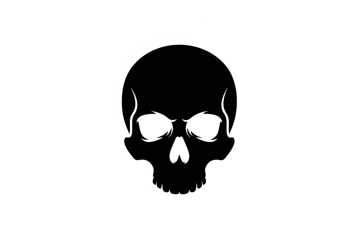 Skull & Crossbones Silhouette Vector, an Illustration by jahid234 (Photo 41 of 51)