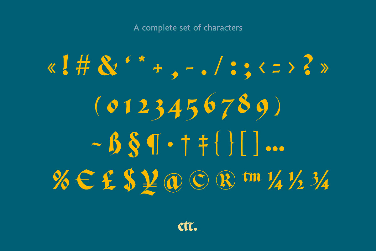 David Aubert, a Blackletter Font by TeGeType foundry (Photo 6 of 6)