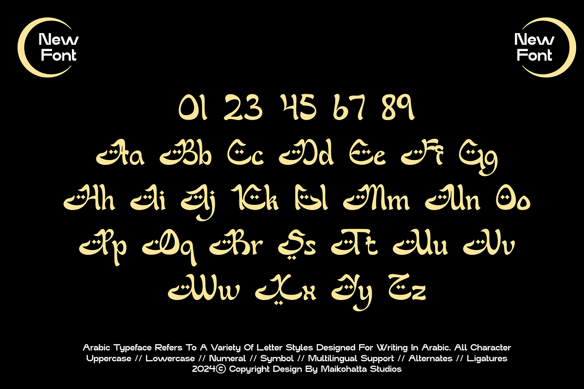Nullan - Font Arabic Typeface, a Handwritten Font by MaikoHatta (Photo 5 of 7)