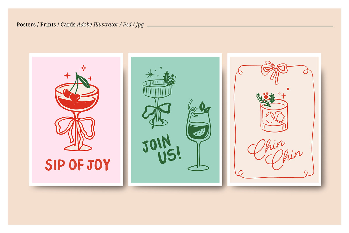 Festive Cocktails collection, a Graphic by Marish (Photo 3 of 8)