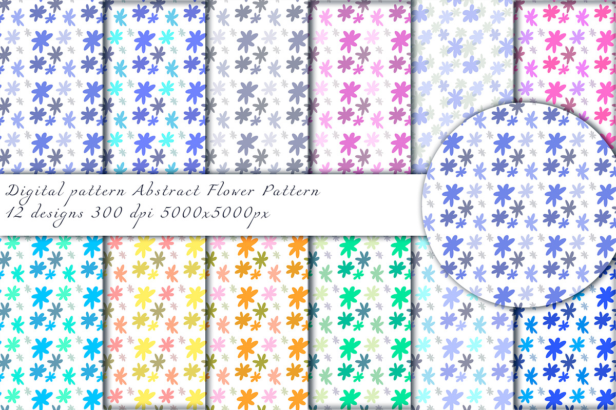 Flower Abstract Pattern, a Pattern Graphic by ArtOfSoul (Photo 1 of 4)