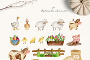 Cute Farm. Watercolor animals, an Object Graphic by JuliaBadeeva (Thumbnail 4 of 8)