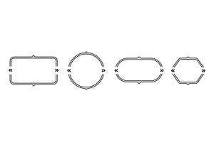 Oval communication borders for, an Object Illustration by skripnikbb