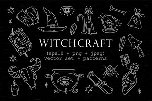 Witchcraft Clipart Patterns.