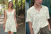 Green Ikat Floral Damask Pattern, a Pattern Graphic by PPEthnicDecorPattern (Thumbnail 5 of 7)