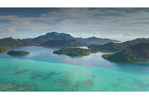 Scenic view of a tropical coastline, a Nature Photo by Goinyk