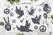 The Day of Peace Vector Collection, a Decorative Illustration by Elena Paletskaya (Thumbnail 2 of 6)