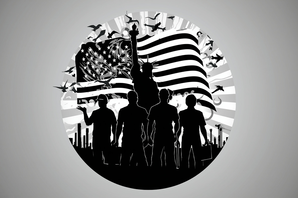 Nation Builder Silhouette Set, an Illustration by yasushie (Photo 18 of 20)