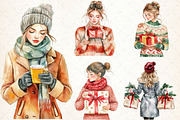 Watercolor Cozy Winter Christmas Cli, an Illustration by Libby Wishes (Thumbnail 6 of 6)