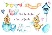 Happy Easter watercolor set, an Illustration by artdreamer (Thumbnail 6 of 6)