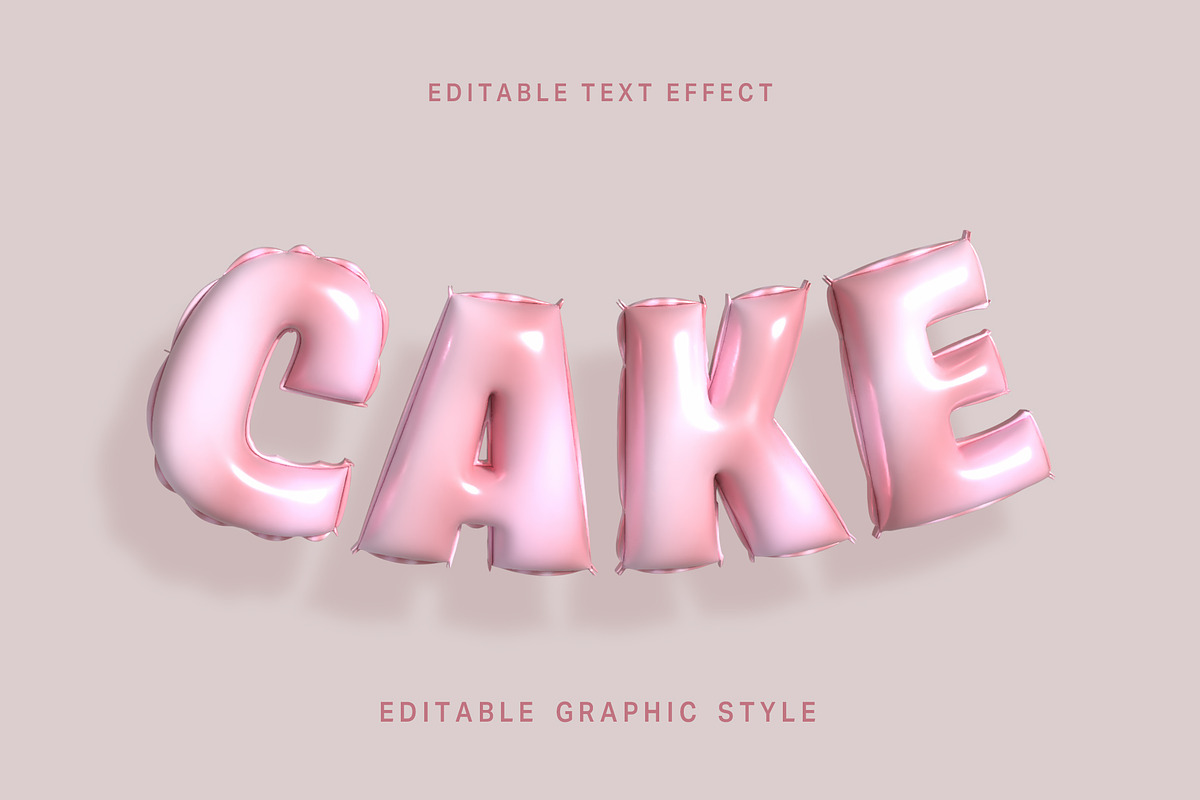 Gloss Balloon 3D Text Effect