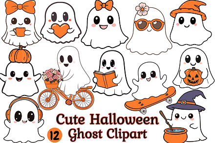 Cute Halloween Ghost Clipart Png