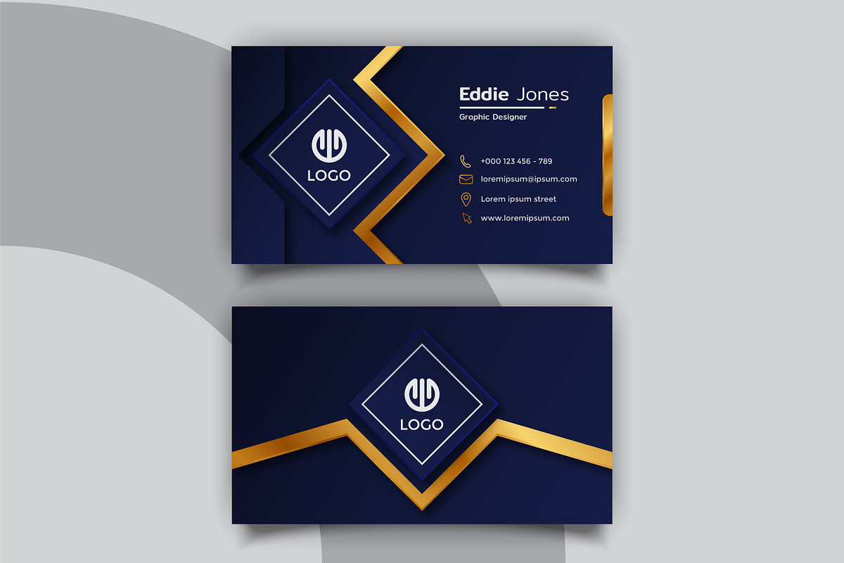 Luxury golden business card design, a Business Card Template by nicemorning