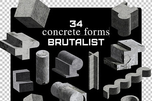 Brutalist Concrete Elements