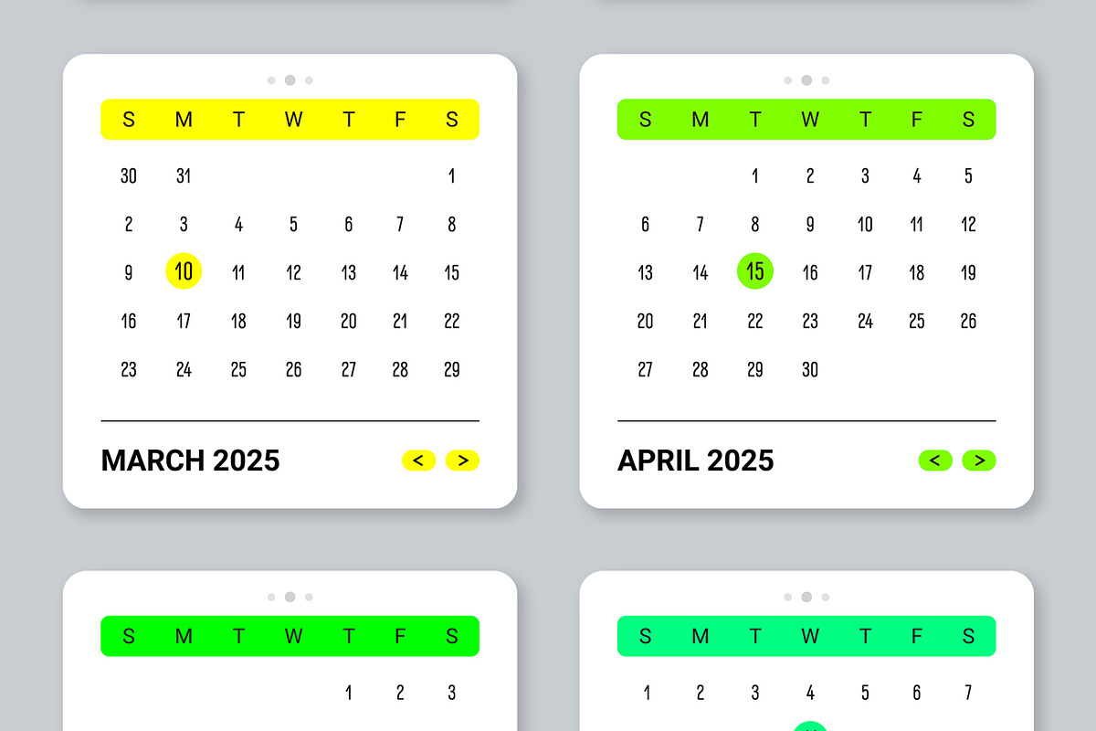 Web Calendar Template 2025, an UI Kit Template by ContestDesign (Photo 3 of 7)