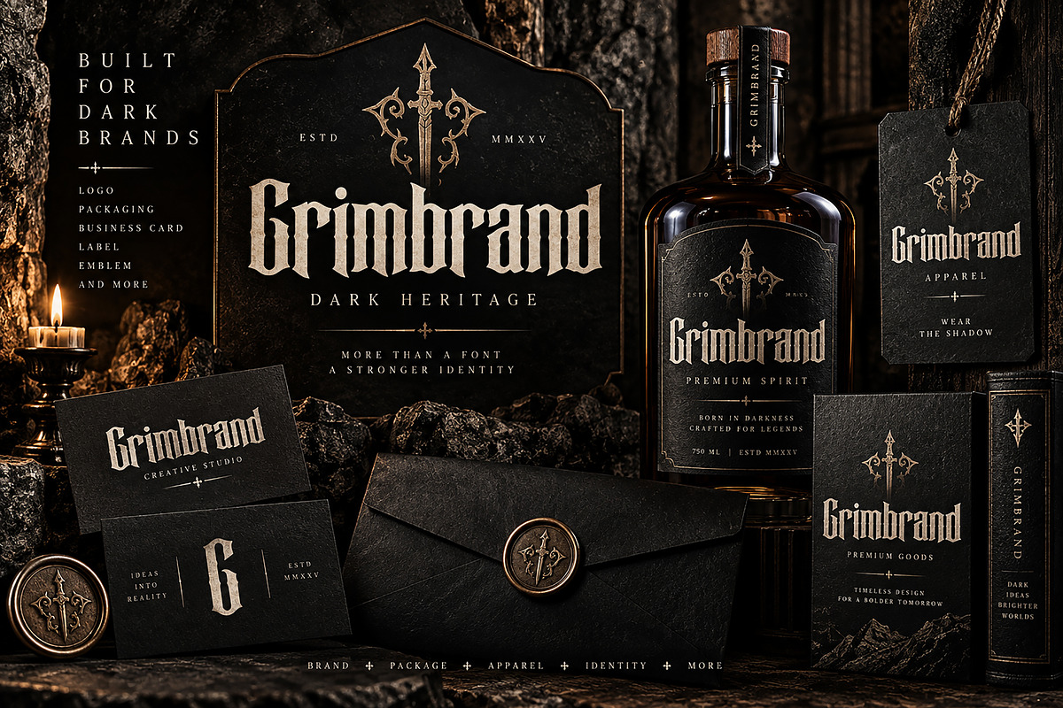 Grimbrand, a Blackletter Font by Wow Magic (Photo 3 of 5)