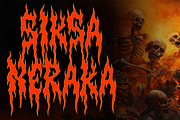 Huruhara | Black Metal Font, a Blackletter Font by Denustudios (Thumbnail 4 of 12)