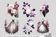 Victorian Gothic Wedding #2 Cliparts, a Seasonal Illustration by EdeniaArtStudio (Thumbnail 7 of 9)