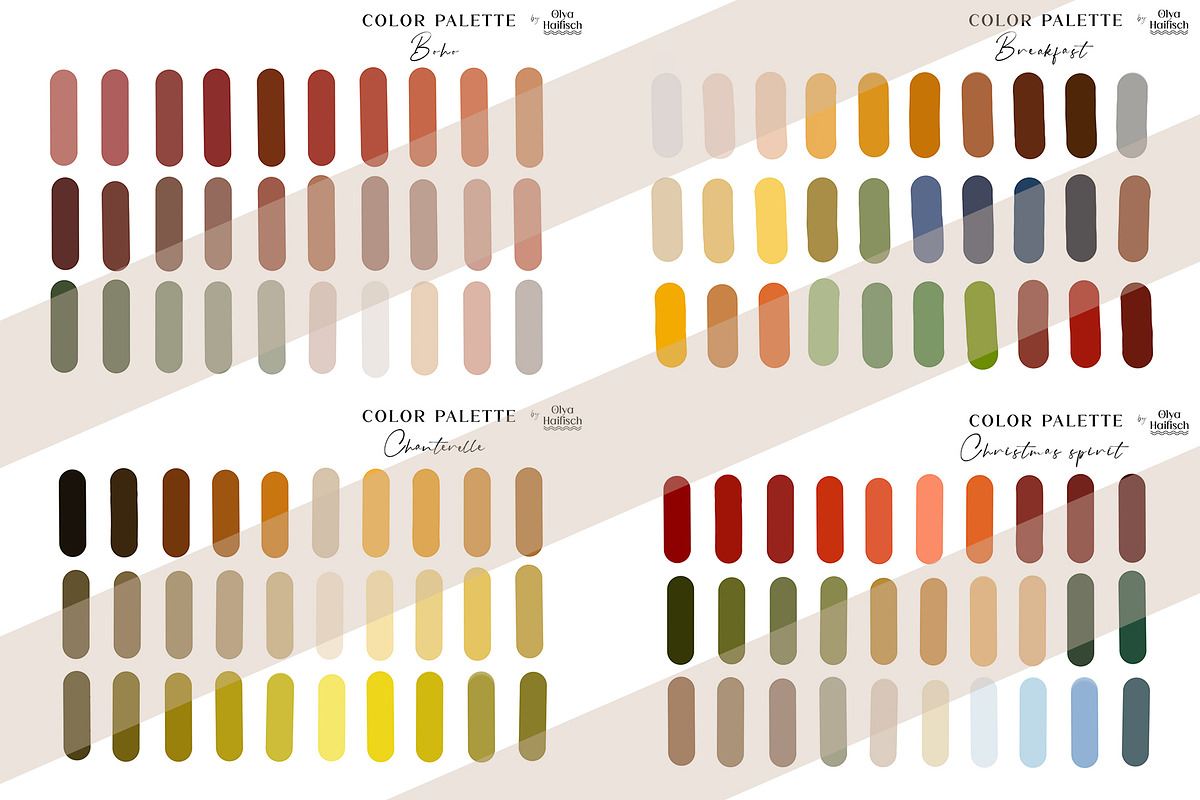 45 Procreate Color Palettes BUNDLE, a Palette Add-On by Olya Haifisch (Photo 4 of 12)