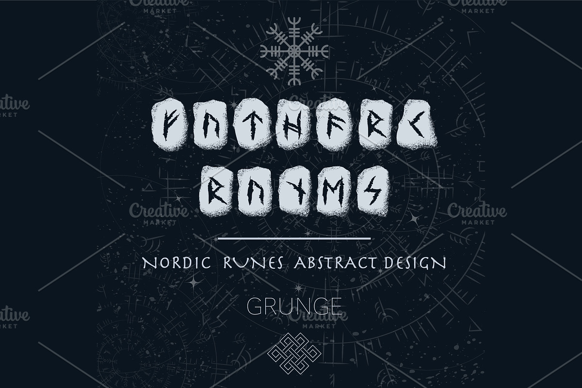 Abstract esoteric viking runes, an Object Graphic by LongQuattroArt