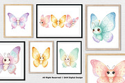 15 Bundle Watercolor Cute Butterfly, an Animal Illustration by Morspective (Thumbnail 4 of 8)