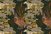 Pheasant, Hydrangea, Borzoi, a Pattern Graphic by NayaChu (Thumbnail 3 of 9)